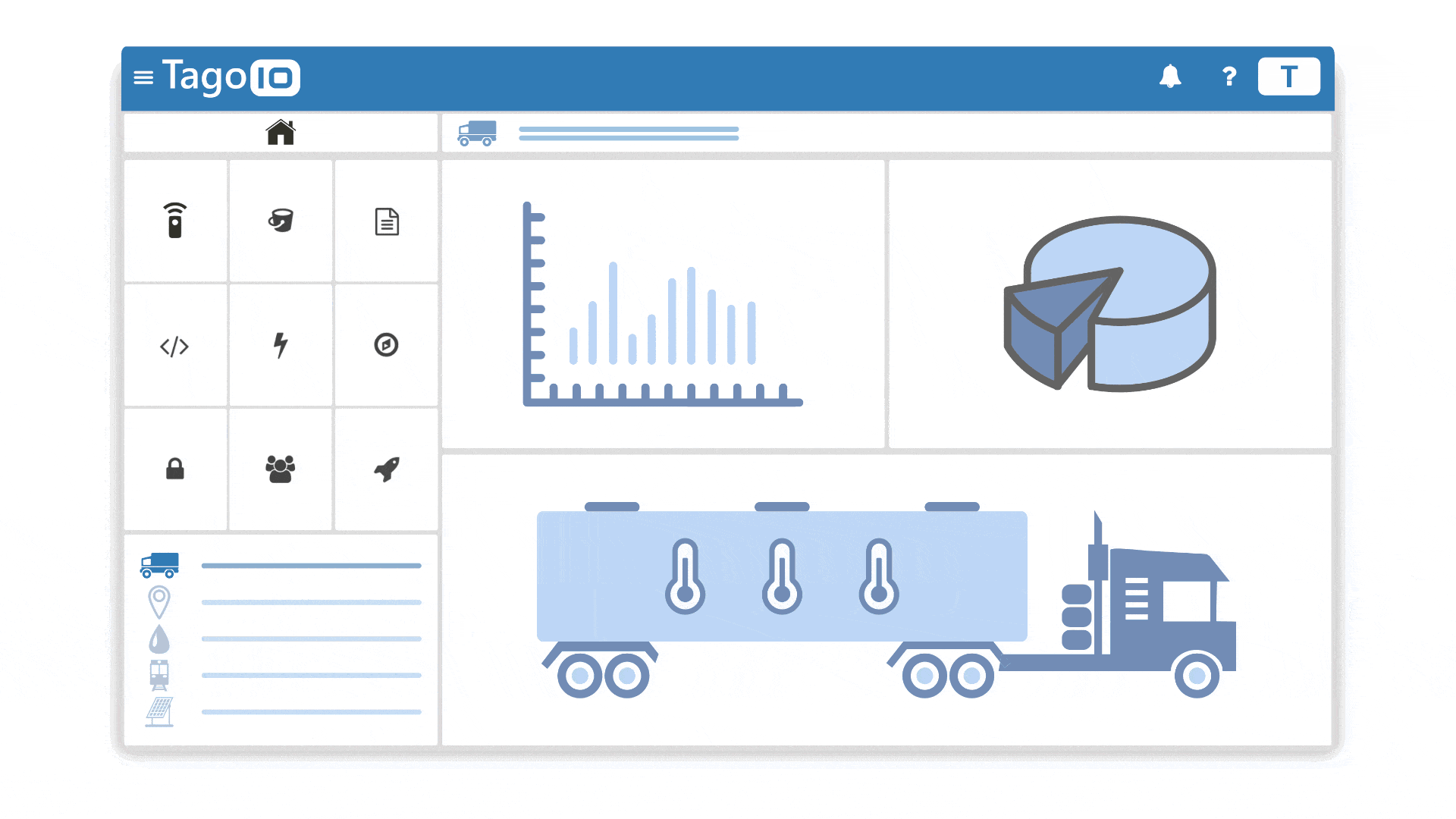 TagoRUN dashboard illustration