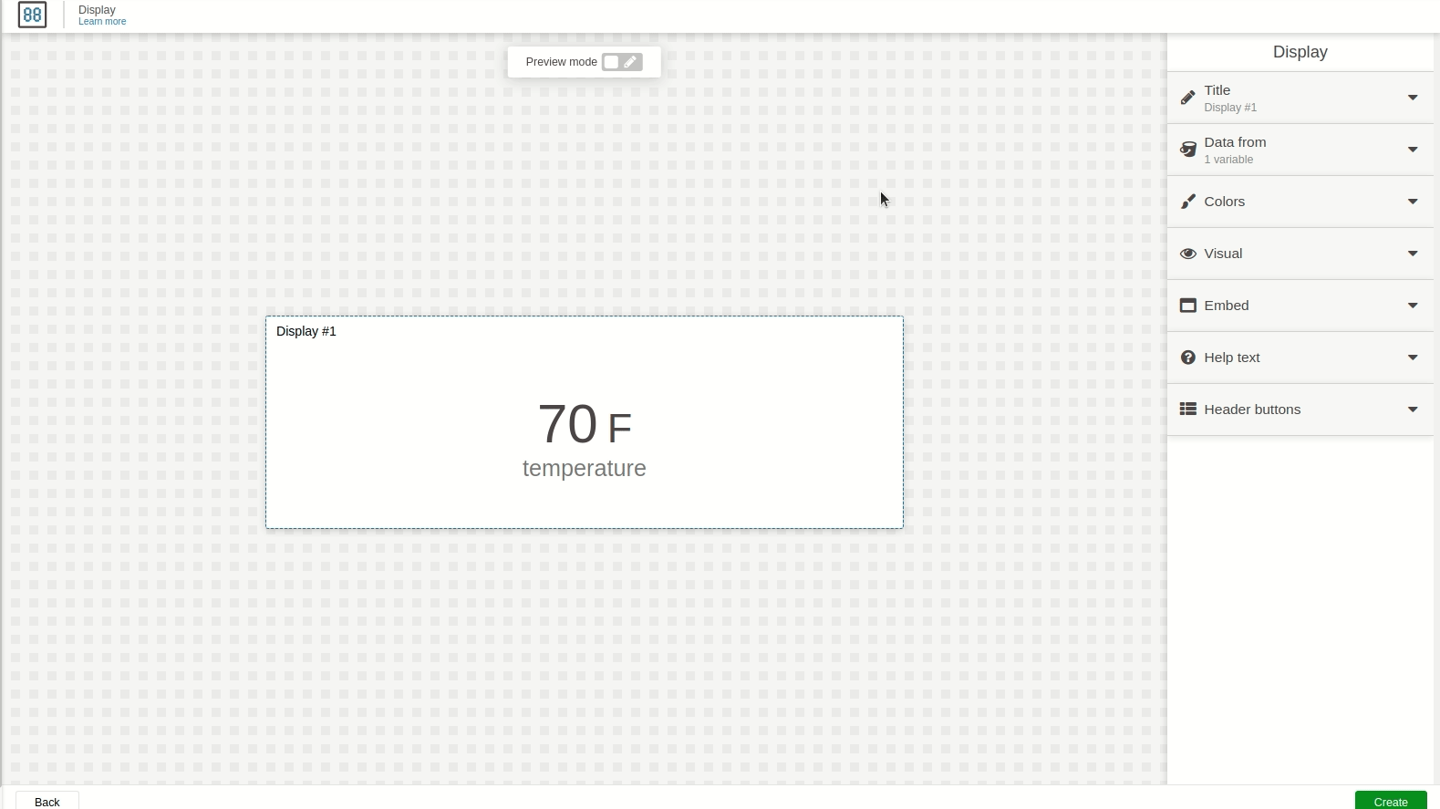 Widget configuration screenshot