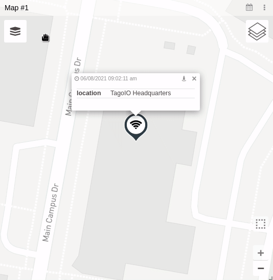 Map example showing points and a map control