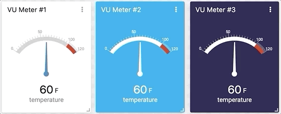 Three VU meters example